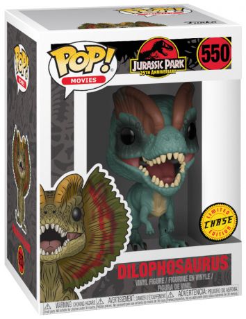 Figurine Funko Pop Jurassic Park #550 Dilophosaure - Collerette fermée [Chase]
