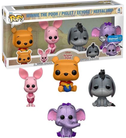 Disney Winnie l'Ourson 4 Pack POP! Winnie / Porcinet / Bourriquet / Efélant  Special Edition Figurine 10cm