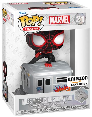 Figurine Funko Pop 100 ans de Disney #21 Miles Morales sur un Wagon de Métro