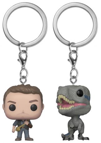 Figurine Funko Pop Jurassic World : Fallen Kingdom Owen & Blue - Porte-clés - 2 Pack