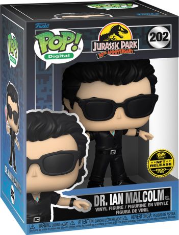 Figurine Funko Pop Jurassic Park #202 Dr. Ian Malcolm avec Torche - Digital Pop