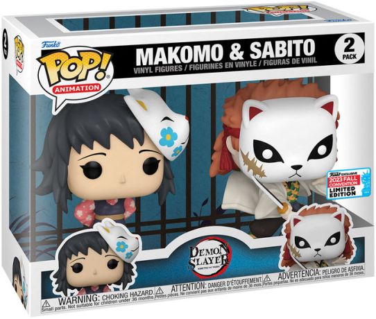 Figurine Funko Pop Demon Slayer Makomo & Sabito - Pack