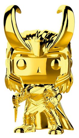 Figurine Funko Pop Marvel Studios - L'anniversaire des 10 ans #376 Loki - Chrome Or