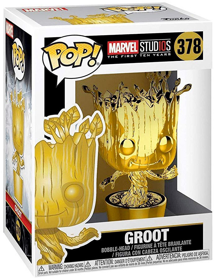 Figurine Pop Marvel Studios L Anniversaire Des 10 Ans 378 Pas Chere Groot Chrome Or Figurine Pop Marvel Studios L Anniversaire Des 10 Ans 378 Pas Chere Groot Chrome Or