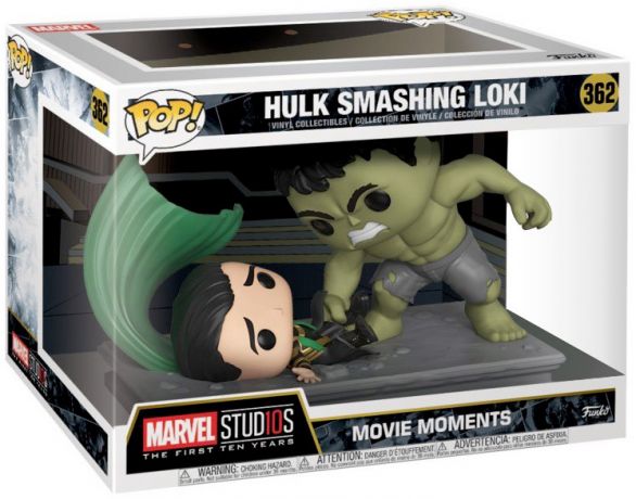 Figurine Funko Pop Marvel Studios - L'anniversaire des 10 ans #362 Hulk fracassant Loki