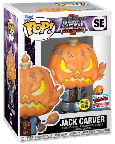 Figurine Funko Pop Fantastik Plastik Jack Carver (Heavy Metal) - Glow in the Dark