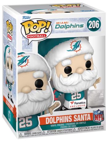 Figurine Funko Pop NFL #206 Père Noël Miami Dolphins