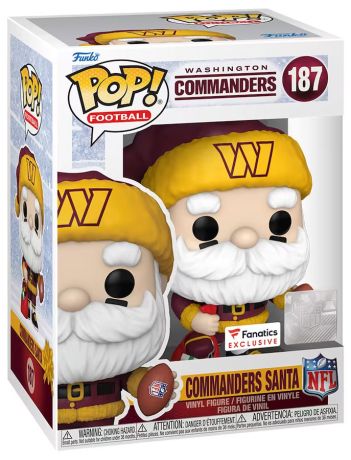 Figurine Funko Pop NFL #187 Père Noël Commanders