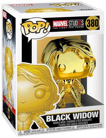Figurine Funko Pop Marvel Studios - L'anniversaire des 10 ans #380 Black Widow - Chrome Or