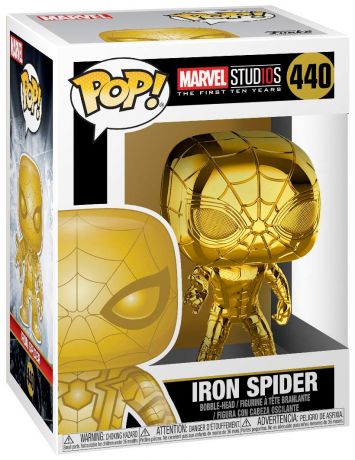 Figurine Funko Pop Marvel Studios - L'anniversaire des 10 ans #440 Iron Spider - Chrome Or