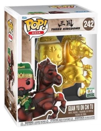 Figurine Funko Pop Trois Royaumes de Chine #242 Guan Yu sur Chi Tu - Or