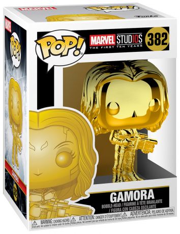 Figurine Funko Pop Marvel Studios - L'anniversaire des 10 ans #382 Gamora - Chrome Or