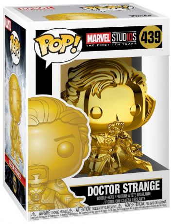 Figurine Funko Pop Marvel Studios - L'anniversaire des 10 ans #439 Docteur Strange - Chrome Or