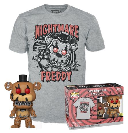 Figurine Funko Pop Five Nights at Freddy's Freddy l'Ours (Glow in the Dark) - T-Shirt