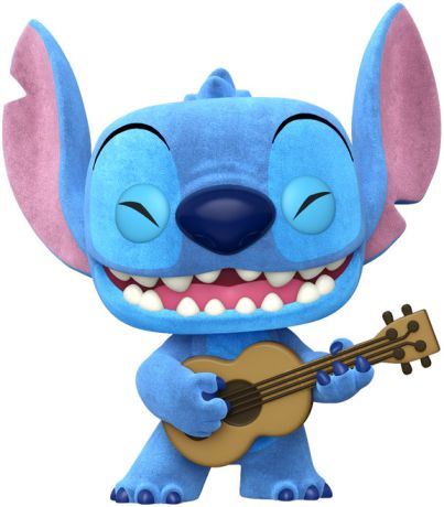 Figurine Funko Pop Lilo et Stitch [Disney] #1044 Stitch avec ukulélé - Flocked