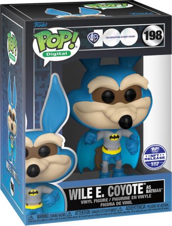 Figurine Funko Pop Warner Bros 100 ans #198 Wile E. Coyote en Batman - Digital Pop