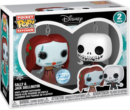 Figurine Funko Pop L'étrange Noël de M. Jack [Disney] Jack & Sally - Porte-clés