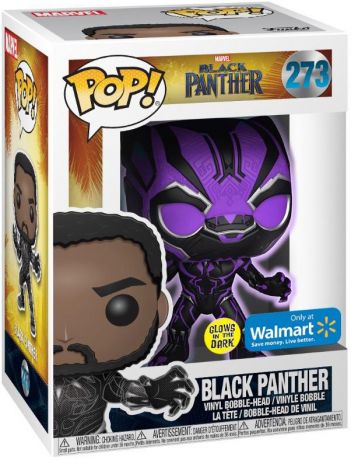 Figurine Funko Pop Black Panther [Marvel] #273 Black Panther Violet - Brille dans le noir