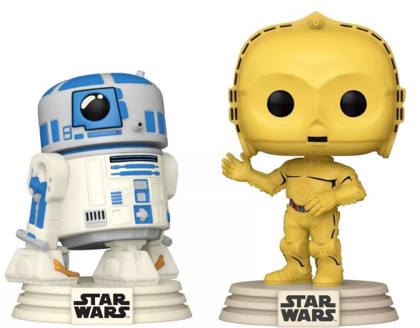 Figurine Funko Pop 100 ans de Disney R2-D2 & C-3PO (Retro Reimagined) - Pack