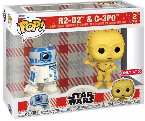 Figurine Funko Pop 100 ans de Disney R2-D2 & C-3PO (Retro Reimagined) - Pack