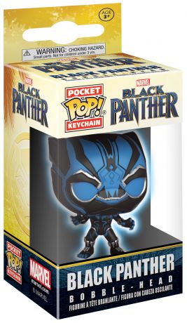 Figurine Funko Pop Black Panther [Marvel] Black Panther - Brille dans le noir - Porte-clés