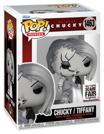 Figurine Funko Pop Chucky #1463 Chucky / Tiffany - Noir et Blanc
