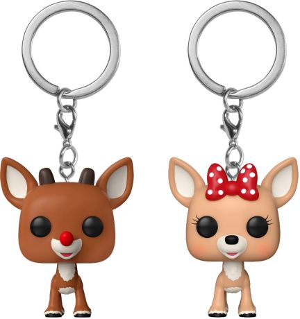 Figurine Funko Pop Rudolphe le renne au nez rouge (1964) Rudolphe & Clarice - Porte-clés
