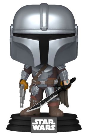 Figurine Funko Pop Star Wars : Le Mandalorien #663 Le Mandalorien avec le Sabre Noir