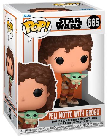 Figurine Funko Pop Star Wars : Le Mandalorien #665 Peli Motto avec Grogu