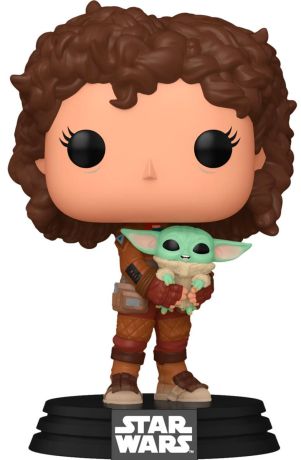 Figurine Funko Pop Star Wars : Le Mandalorien #665 Peli Motto avec Grogu