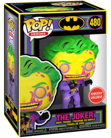 Figurine Funko Pop DCeased  #480 Le Joker (Black LIght) - T-Shirt