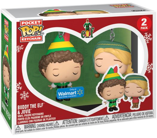 Figurine Funko Pop Elfe Buddy l'Elfe & Jovie - Porte-clés