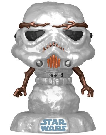 Figurine Funko Pop Star Wars : Noël #557 Stormtrooper bonhomme de neige - Métallique