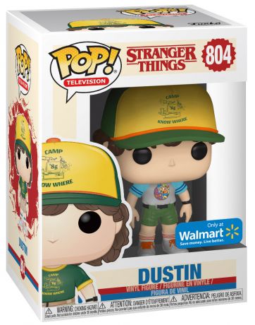 Figurine Funko Pop Stranger Things #804 Dustin au camp avec t-shirt gris