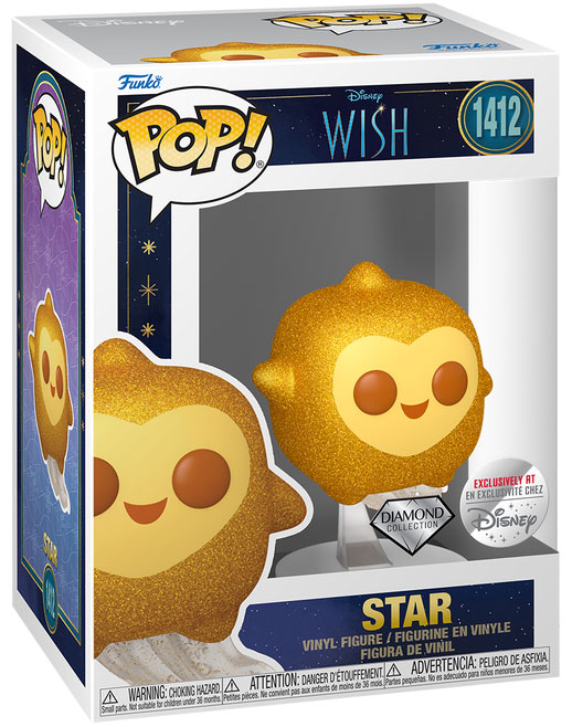 Figurine Pop Wish, Asha et la bonne étoile [Disney] #1412 pas cher : Etoile  - Diamant