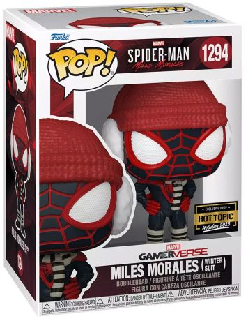 Figurine Pop Marvel's Spider-Man: Miles Morales #1294 pas cher : Miles  Morales (Tenue d'hiver)