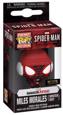 Figurine Funko Pop Marvel's Spider-Man: Miles Morales Miles Morales (Tenue d'hiver) - Porte-clés