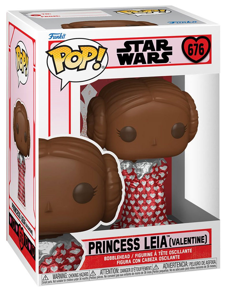 Figurine Pop Star Wars : Saint-Valentin #676 pas cher : Princesse Leia  (Chocolat)