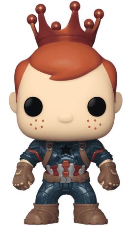 Figurine Funko Pop Freddy Funko Freddy Funko en Captain America - Métallique