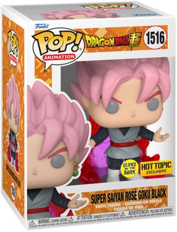 Figurine Funko Pop Dragon Ball Super #1516 Black Goku Super Saiyan Rosé - Glow in the Dark