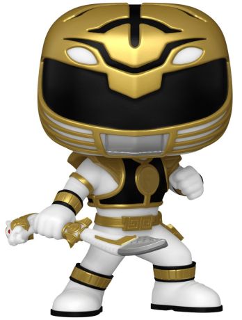 Figurine Funko Pop Power Rangers #1384 Rangers Blanc avec épée