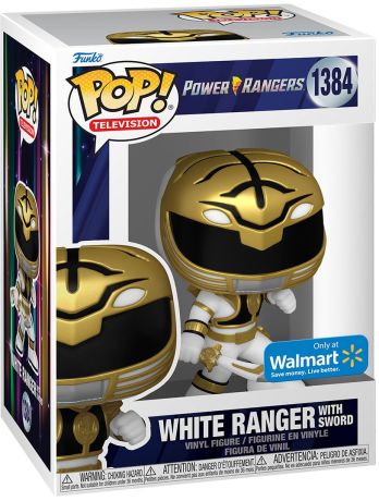 Figurine Funko Pop Power Rangers #1384 Rangers Blanc avec épée