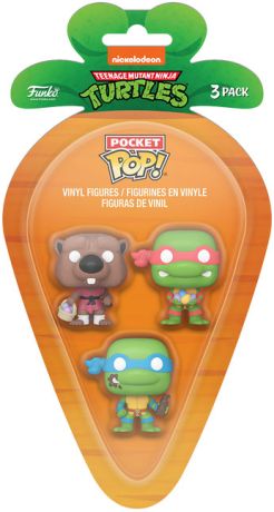 Figurine Funko Pop Tortues Ninja Splinter / Leonardo / Raphael (Pâques) - Pack Pocket