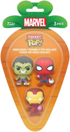 Figurine Funko Pop Marvel Comics Hulk / Spider-Man / Iron Man (Pâques) - Pack Pocket