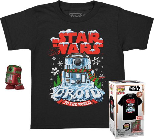 Figurine Funko Pop Star Wars : Noël Droïde Astromech (Pocket) - T-Shirt