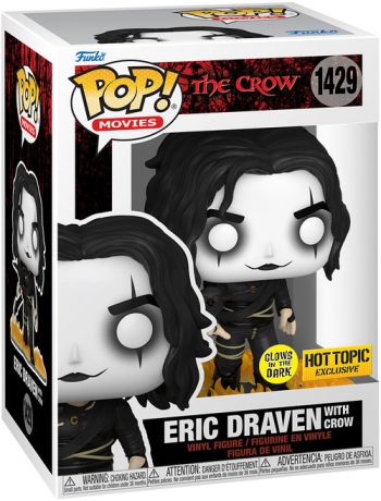 Figurine Funko Pop The Crow #1429 Eric Draven avec Corbeau - Glow in the Dark