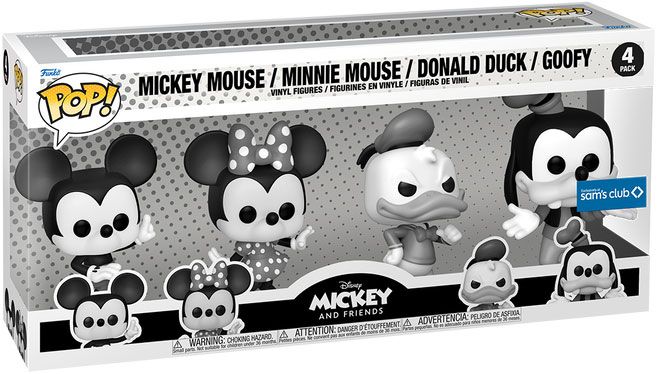Figurine Funko Pop Mickey Mouse [Disney] Mickey / Minnie Mouse / Donald Duck / Dingo - Pack