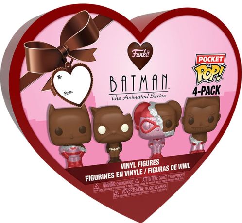 Figurine Funko Pop Batman : Série d'animation [DC] Saint Valentin Batman Pack - Pocket