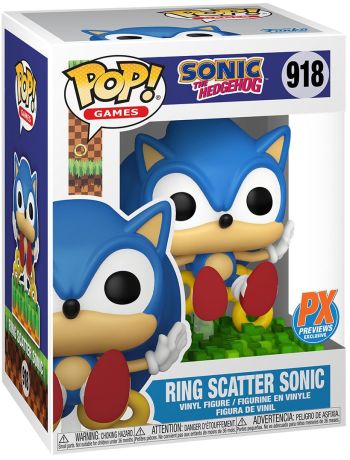 Figurine Funko Pop Sonic le Hérisson #918 Sonic Anneaux Dispersés