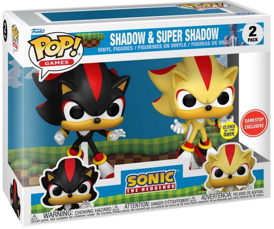 Figurine Funko Pop Sonic le Hérisson Shadow & Super Shadow - Pack